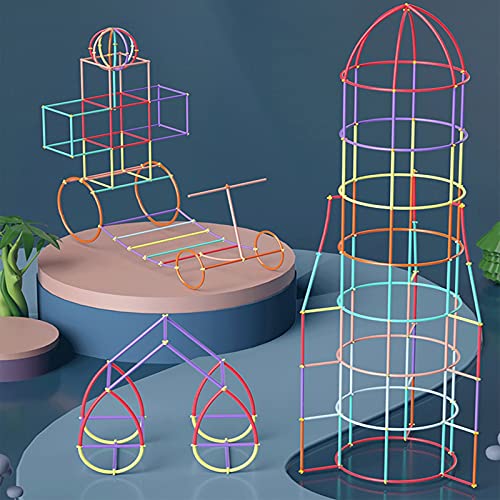 ZOZOPLAY Straw Constructor STEM Building Toys 400 Piece Straws and Connectors Building Sets Colorful Motor Skills Interlocking Plastic Engineering Toys Best Educational Toys Boy & Girl…