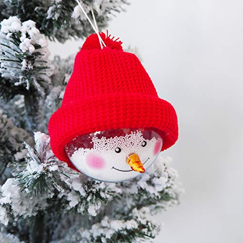 Kingrol 15 Pack Ornament Discs, 3.15 Inch Clear Plastic Fillable Ornament Ball for DIY Craft Projects, Christmas, Wedding, Party, Home Decor