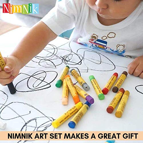 NIMNIK Art Supplies Girls Art Set Case - 150 pcs Art Supplies Coloring Set for Ages 3-6 Artist Drawing Kits for Girls Boys School Projects | Art Kits Sets