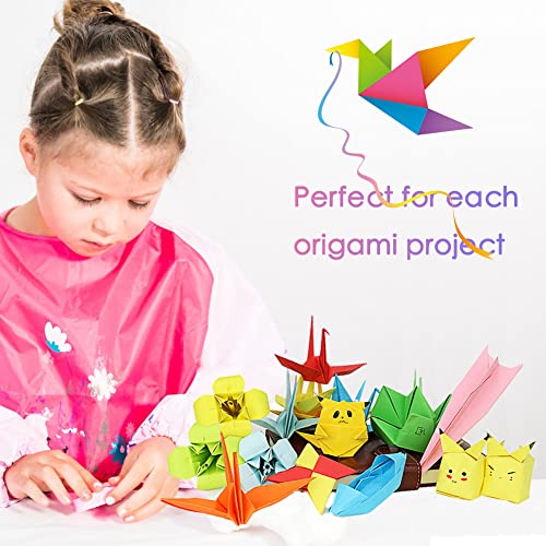 MIDUOLE Origami Paper, Pack of 200 Sheets - 20 Vivid Colors - Double Sided - 6 Inch Square, Easy Fold Paper for Kids Adult Beginners Training Arts & Crafts Projects.