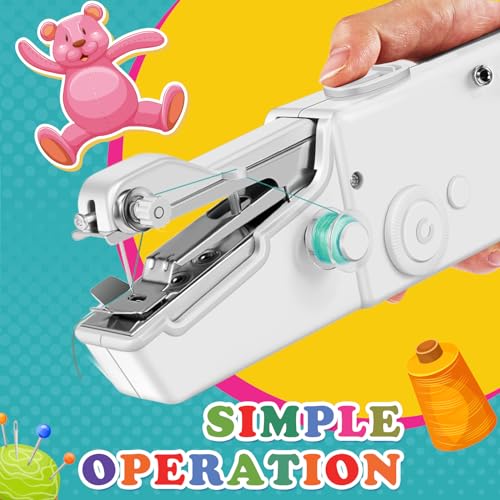 Handheld Sewing Machine with Accessories Kit,Mini Sewing Machine for Quick Stitching,Portable Sewing Machine Suitable for Home,Travel and DIY,Electric Handheld Sewing Machine for Beginners