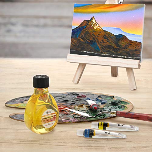 U.S. Art Supply Refined Linseed Oil, 125ml / 4.2 Fluid Ounce Container