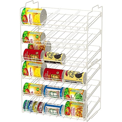 DecoBros Alloy Steel Supreme Stackable Can Rack Organizer, White