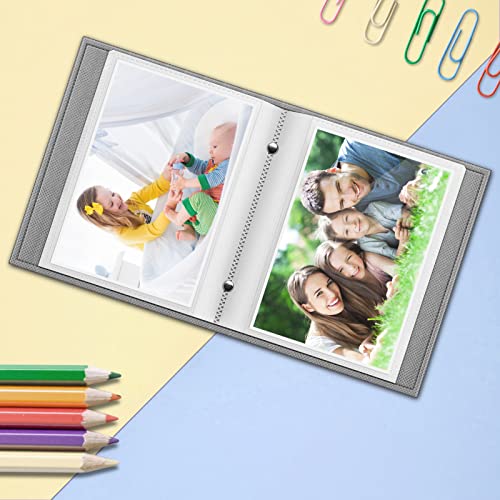 Fintie Photo Album 4x6 Photos - 52 Photos Small Mini Capacity Premium Vegan Leather Cover Photo Album, Portable Wallet Photo Album for Family Wedding Boys Girls, Love Tree