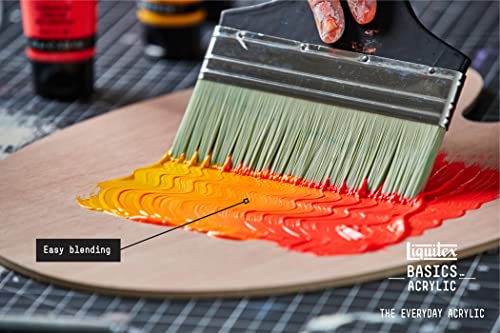 Liquitex BASICS Acrylic Paint Set, 6 x 22ml Tube Paint Set, Primary, Blue,Color Mixing,Green,White, 0.7 Fl Oz (Pack of 6)