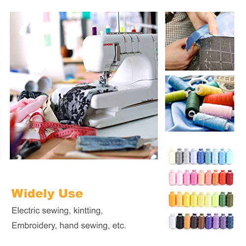 KEIMIXJIA 72Pcs Sewing Thread Kits, 36 Colors, Polyester, 550 Yards Per Spools, Prewound Bobbin Threads with Case, Compatible with Hand & Machine Sewing