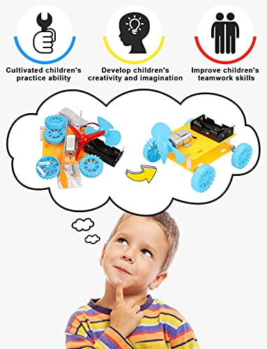 5 Set STEM Kits, STEM Projects for Kids Ages 8-12, Robotics for Kids, DC Motor Model Car Kit, Electric Building Engineering Experiment Science Kits, Toys Gifts for Boys and Girls Ages 8 9 10 11 12