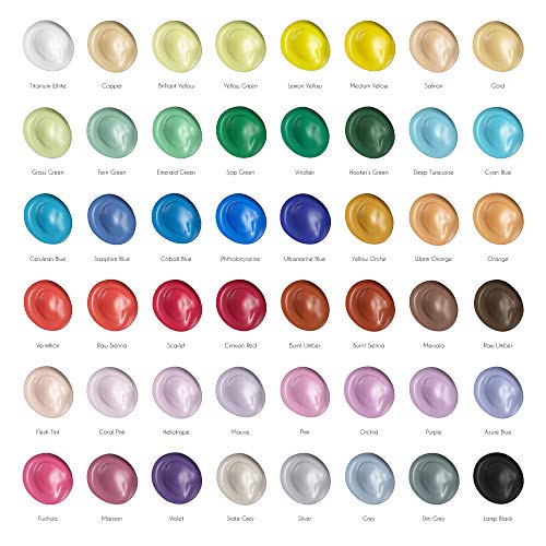 Zenacolor Oil Paint Set 48 x 12mL (0.4Oz) Pack of 48 Tubes of Oil Paints for Canvas Painting