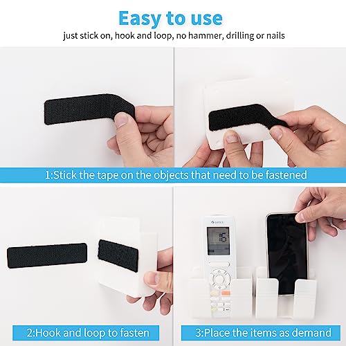Art3d 16 Sets Hook and Loop Tape Sticky Back,1 in.x 4 in. Double-Sided Command Adhesive Strip Heavy Duty