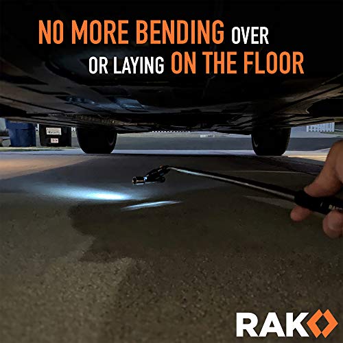 RAK Magnetic Pickup Tool - Birthday Gifts for Men - Telescoping Magnet Pickup Tool with Bright LED Lights and Extendable Neck - Cool Gadgets Gifts for Men