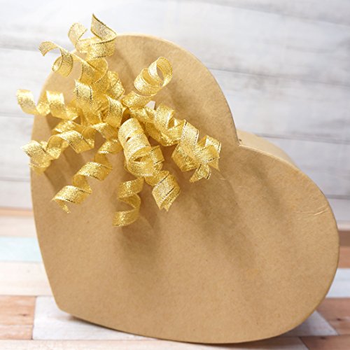 CT CRAFT LLC Burst Curly Bow - 4 Inches Wide (6 Counts)-Gold Large Gift Wrapping Bow with self-Adhesive