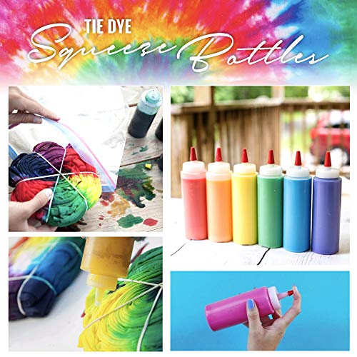 Rit Dye Liquid Fuchsia All-Purpose Dye 8oz, Pixiss Tie Dye Accessories Bundle with Rubber Bands, Gloves, Funnel and Squeeze Bottle