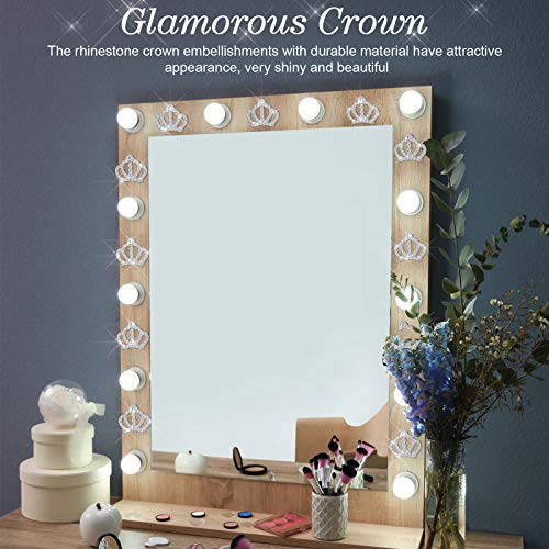 Crystal Rhinestone Crown Embellishments Rhinestone Embellishments Flatback Crystal Accessory for DIY Crafts Jewelry Making Phone Back Shell Wedding Decoration and Present Decoration(48 Pieces)