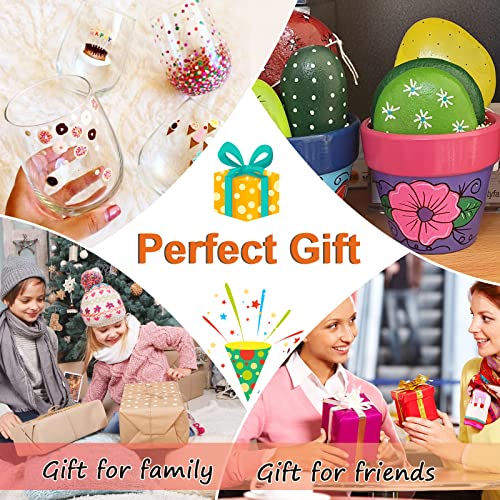 IVSUN Paint Pens Paint Markers, 20 Colors Oil-Based Waterproof Paint Marker Pen Set, Never Fade Quick Dry and Permanent, Works on Rocks Painting, Wood, Fabric, Plastic, Canvas, Glass, Mugs