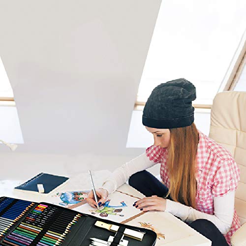 H & B 72PCS Drawing Supplies Sketching Set,Art Kit include Drawing & Colored Pencils for Adults Artists Kids.Pro Art Sketch Supplies with Sketchpad,Watercolor & Metallic Pencils