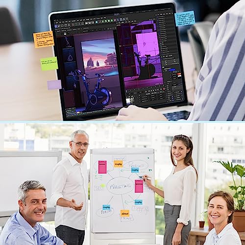 Hommie to-Do List Sticky Notes, 410 Sheets Self-Stick Note Pads, Adhesive Memo Work Assorted Daily Notepad for Planner Reminder Studying and Adhesive Memo Lined Notepad, Home Office Supplies