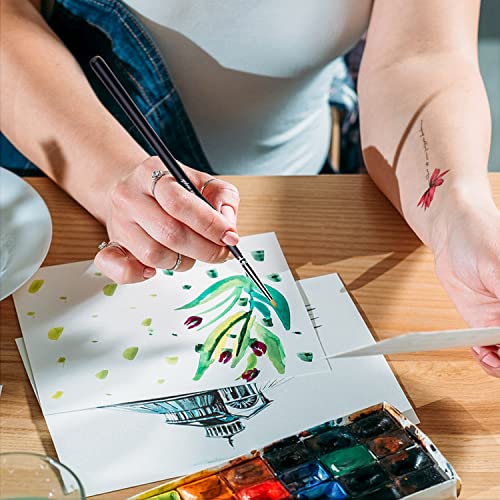 Miniature Paint Brushes, 15PC Model Brushes Micro Detail Paint Brush Set, Fine Detailing for Acrylics, Oils, Watercolors & Paint by Number, Citadel, Figurine, Warhammer 40k (Black)