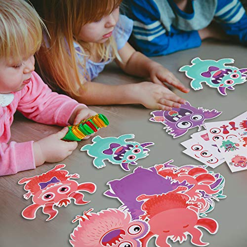 Zonon Pack of 24 Valentines Day Craft Kits for Kids, DIY Craft Ornament Valentine Class Game Activities Make Your Own Valentine Cards