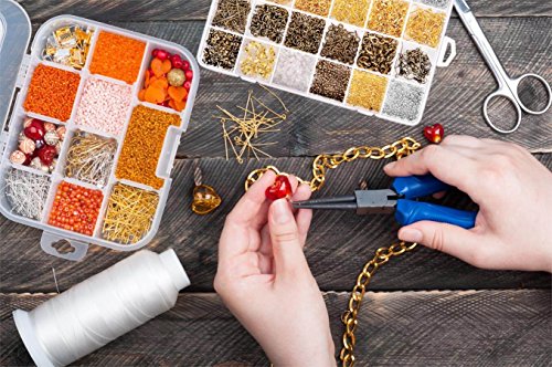 Paxcoo 2880 Pcs Jewelry Making Findings Supplies Kit with Open Jump Rings, Lobster Clasps, Crimp Beads, Screw Eye Pins, Head Pins, Earing Hooks and Earing Backs