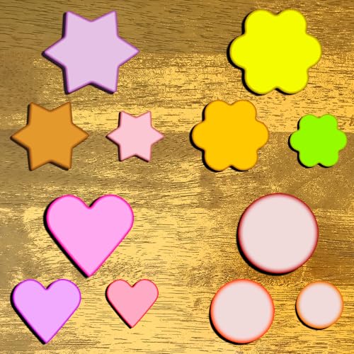 Metal Cookie Cutters Set - Star Cookie Cutter Round Biscuit Cutter Heart Small Star Cookie Cutters Mini Flower Molds Cutter for Baking (12 Round Heart Flower Star Cookie Cutters)