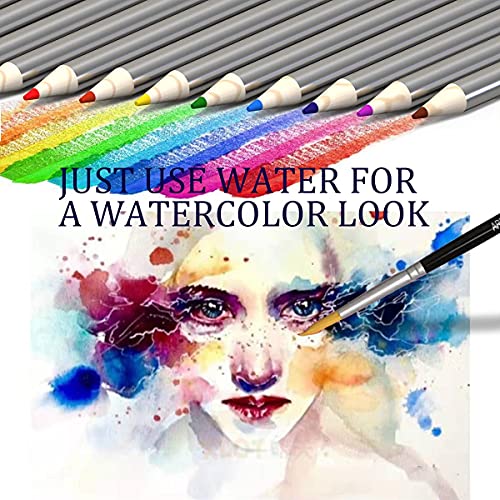 43 colored pencil sets, two sketchbooks with 50 pages, black zipper set, professional watercolor pencils for adults/children, professionals/beginners, durable colored art pencils
