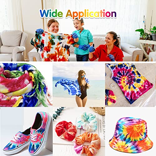 Tie Dye Powder Refills 400g - 20 Vibrant Colors Permanent Tie Dye Powder for Tie Dyeing, Easy to Use & Non-Toxic Tie Dye Powder Bulk for Kids Adults