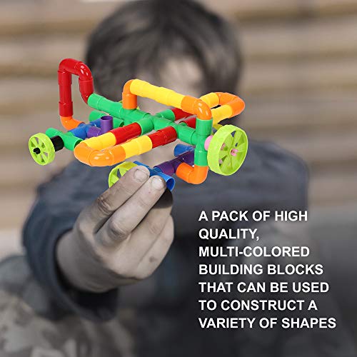 KAKATIMES STEM Building Blocks Toy for Kids, Educational Toddlers Preschool Brain Toy Kit, Constructions Toys for 3 4 5 6 7 8 Years Age Boys and Girls – Creativity Kids Materials Toys