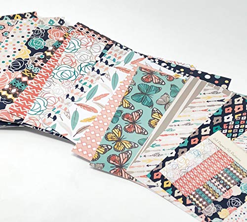 6X6 Pattern Paper Pack - Free Spirit - Card Making Scrapbook Specialty Paper Single-Sided 6"x6" Collection Includes 64 Sheets - by Miss Kate Cuttables