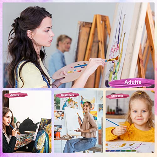 Paint Brushes Set, 30 Pcs Paint Brushes for Acrylic Painting, Oil Watercolor Acrylic Paint Brush, Artist Paintbrushes for Body Face Rock Canvas, Kids Adult Drawing Arts Crafts Supplies, Blue