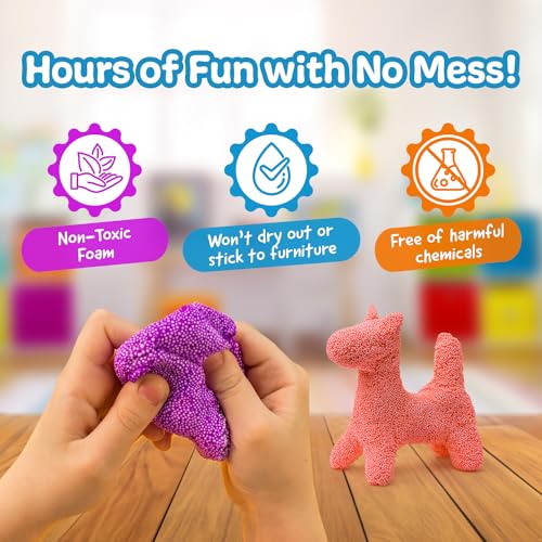 Monkey Foam from The Original Monkey Noodle - 5 Giant Blocks - Squishy Sensory Toys for Kids with Unique Needs - Fosters Creativity, Focus, and Fun - Great for Classrooms, Home, and Playtime (Ages 3+)