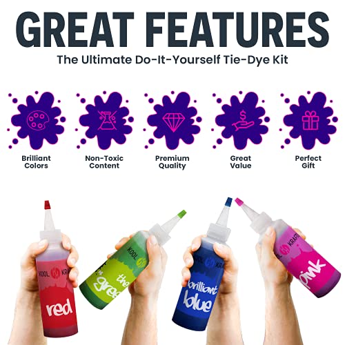 Christmas Dye Socks Kit - 3 DIY Crew Socks - Includes 3 Pairs White Socks, 3 Christmas Colors Tie Dye - Tie Dye Kits for Adults (T-Shirt)