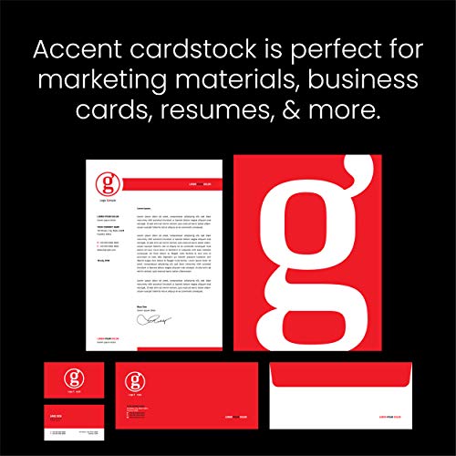 Accent Opaque White 80lb, 8.5” x 11” Cardstock Paper, 216gsm, 250 Sheets 1 Ream, Premium Super Smooth Heavy Cardstock Printer Paper for Ink Heavy Invitations, Cards, Menus, Images and More, 121947R