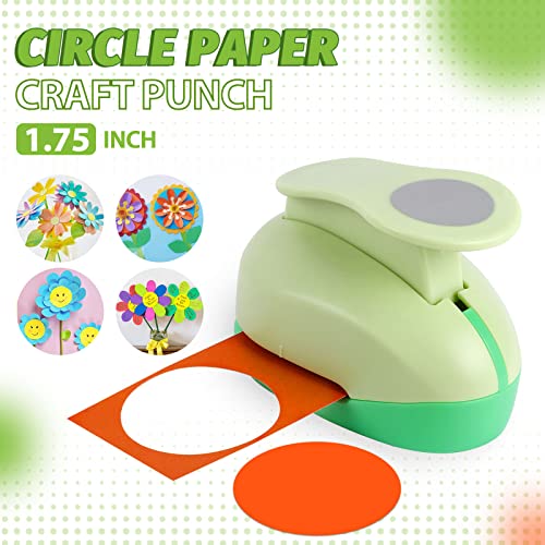 UCEC Circle Punch, 1.75 Inch Circle Hole Punch, Craft Paper Punch Circles Craft Punch Handmade Paper Punch for Crafting Scrapbooking Cards Arts Fun Projects