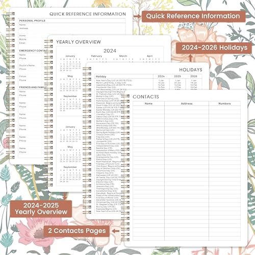 2024 Planner – Jan.2024 – Dec.2024, Planner 2024, 8" x 10", 2024 Calendar Planner with Weekly ＆ Monthly Spread, Tabs, Twin-Wire Binding, Thick Paper, Flexible Cover, Check Boxes as To-do List ＆ Notes