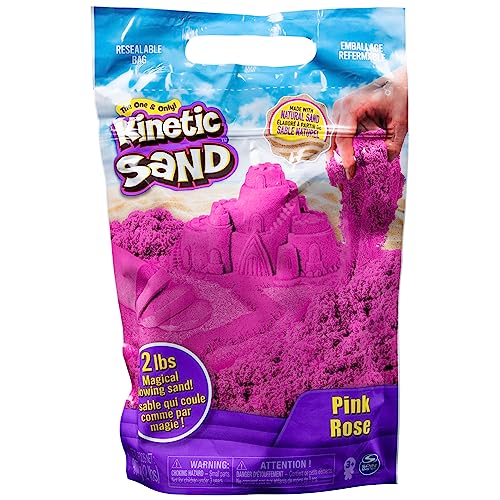 Kinetic Sand, 2lb. Pink Play Sand, Moldable Sensory Toys for Kids, Resealable Bag, Holiday & Christmas Gifts for Kids Ages 3+