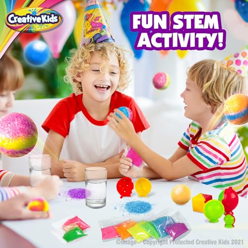 Creative Kids Magic Bouncy Balls - DIY STEM Toys - Science Kit for Kids - 25 Multicolor Bags & 5 Molds Makes Up to 43 Balls