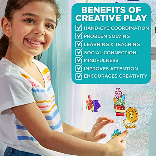 Horizon Group USA 10-Pack of Suncatcher Paint Pens, 10ML Each, 10 Colors, for Kids, Supplies for Painting Suncatchers, Window Art Paint Refill, Arts and Crafts