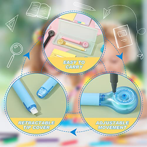 Gersoniel 10 Pack Correction Tape Pen, Ink Corrector Tape Eraser for School Office Supplies, 0.2 x 236 Inch