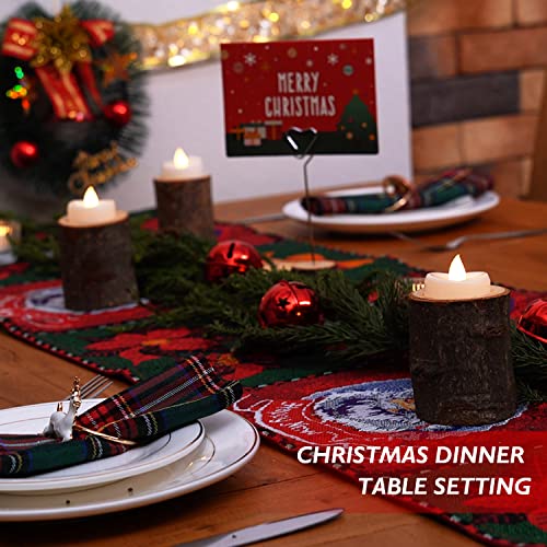 LED Candles, Tea Lights Candles Battery Operated Bulk, 24-Pack Long-Lasting 150 Hours Flameless Tealight Candles, Realistic Tea Lights for Halloween Christmas Wedding Table Decor, 1.5'' D X 1.25'' H