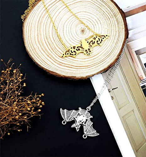 JIALEEY 33PCS Bat Charms Mixed Halloween Spooky Flittermouse Flying Vampire Bat Connector Charms Pendants DIY for Jewelry Making Crafting