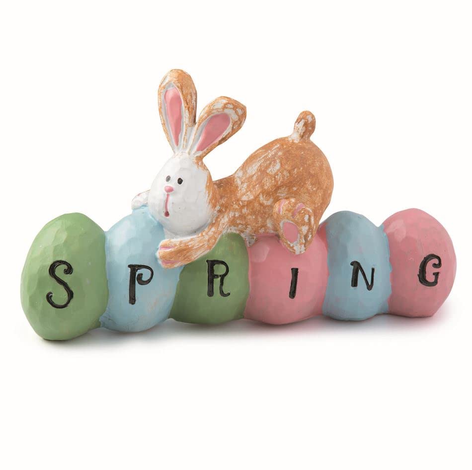 Fun Express Spring Bunny Tabletopper Easter Decorations - Hand Painted - Farmhouse Home Decor