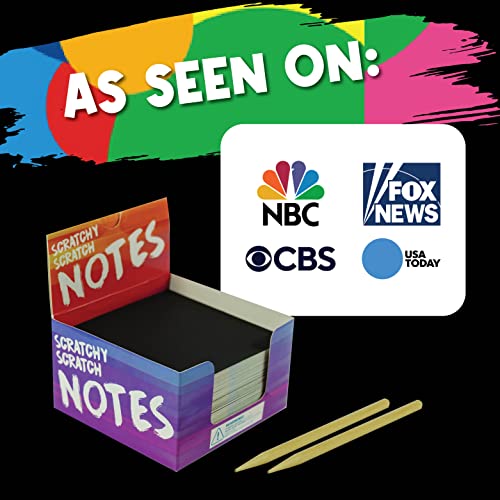 PURPLE LADYBUG Rainbow Scratch Art for Kids Mini Notes - Great Crafts for Kids & Tweens - Gifts for Teens & Small Gifts for Kids - Fun Arts and Crafts with 150 Scratch Papers, Cool Finds