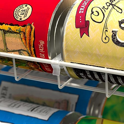 DecoBros Alloy Steel Supreme Stackable Can Rack Organizer, White