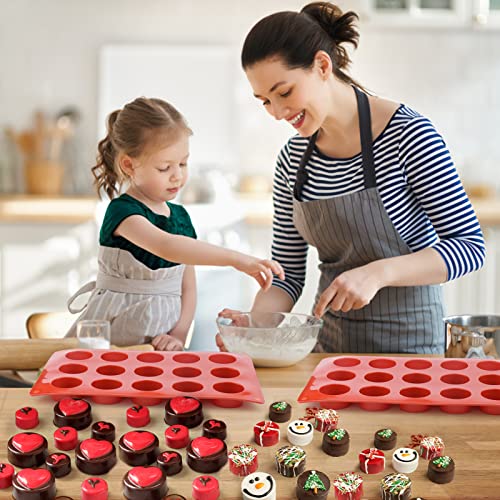 Palksky Small Round Cylinder Silicone Mold for Chocolate Candy, Fat Bombs Keto Snacks,Hard Candy, Pralines Gummy, Ganache, Ice Cubes,Jelly Mold (3 Pcs)