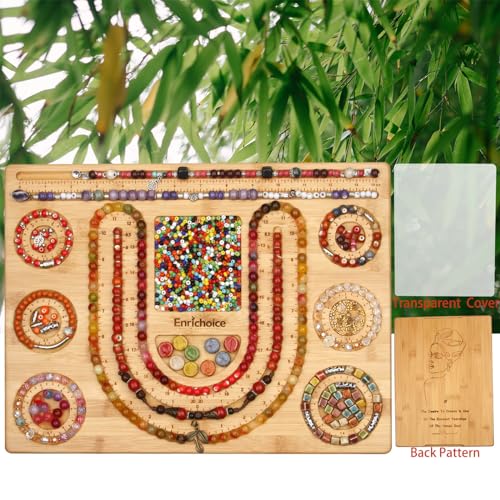 Enrichoice New Bamboo Combo Beading Board for Jewelry Bracelet Making and Other Jewelry Necklaces Design Beading Mats Trays