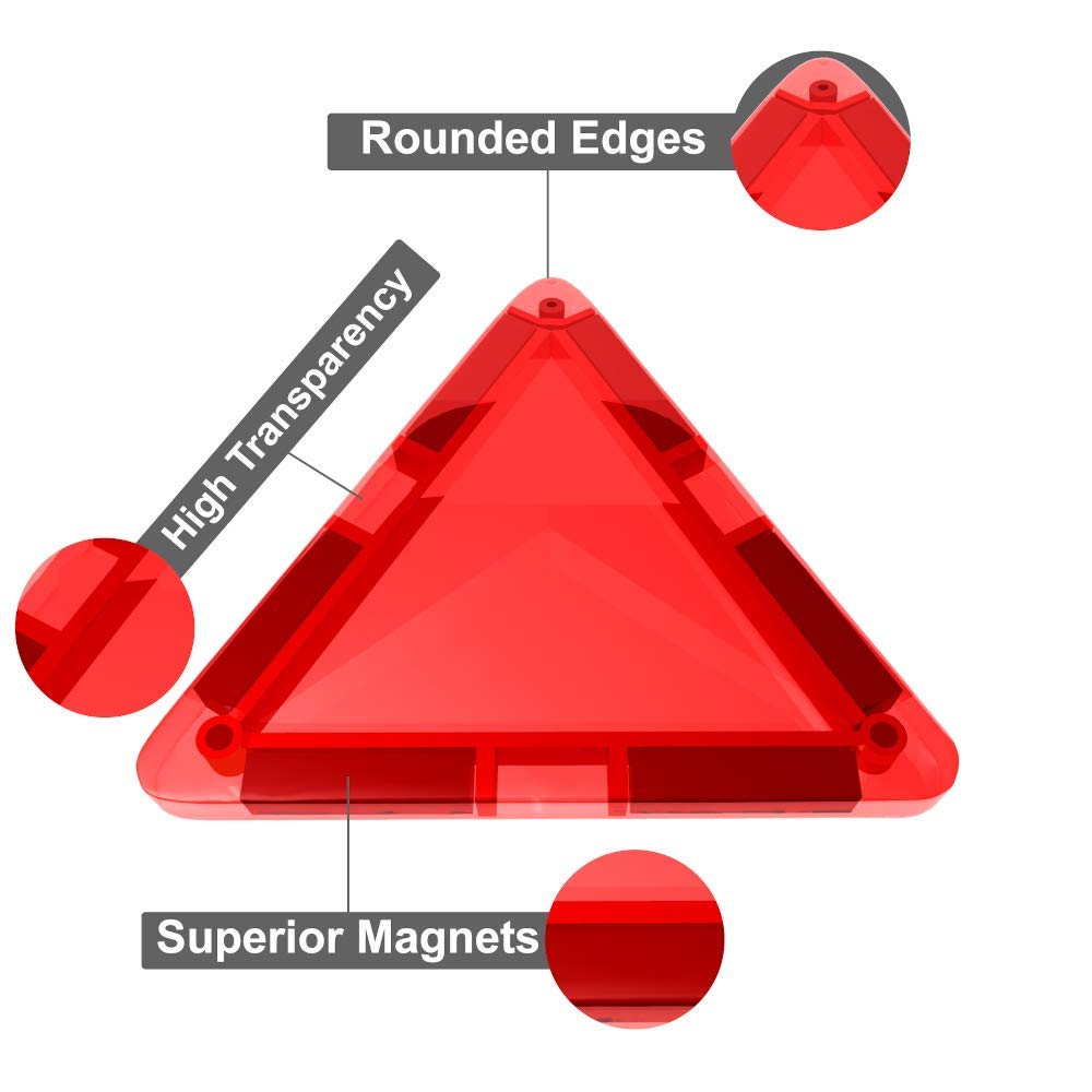 Desire Deluxe Magnetic Tiles Blocks Building Set for Kids – Learning Educational Toys for Boys Girls for Age 3-8 Year-Old – Birthday Present Gift (57PC)