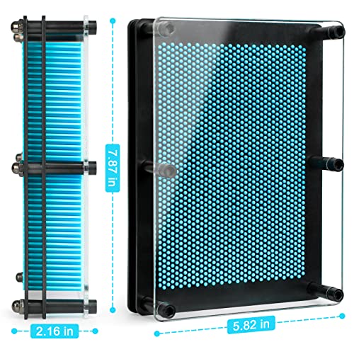 3D Pin Art Toy, Pin Art Board Pin Art Toy for Kids, Sensory Toys for Age 3, 4, 5, 6, 7, 8, 9, 10+ Years Old Kids Boys Girls, Toddler Toys Birthday Gifts Baby Girl Boy Gifts Fidget Toys(Blue)