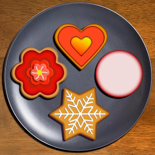 Metal Cookie Cutters Set - Star Cookie Cutter Round Biscuit Cutter Heart Small Star Cookie Cutters Mini Flower Molds Cutter for Baking (12 Round Heart Flower Star Cookie Cutters)