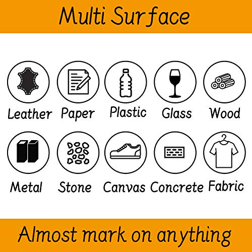 Paint Pens Paint Markers Never Fade Quick Dry and Permanent, 12 Color Oil-Based Waterproof Paint Marker Pen Set for Rock Painting, Ceramic, Wood, Fabric, Plastic, Canvas, Glass, Mugs, DIY - TF001