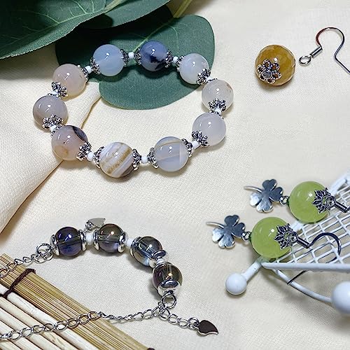 Antique Silver Spacer Bead Caps Bali Style Mixed Tibetan Silver Flower Beads Caps for Bracelet Necklace Earrings Jewelry Making Supplies Findings 600Pcs